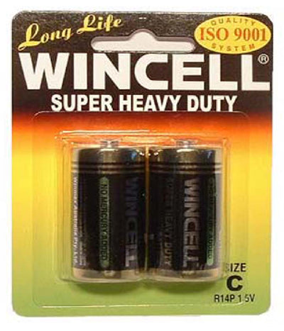 Wincell Super Heavy Duty C Size Carded 2Pk Battery - One Stop Adult Shop