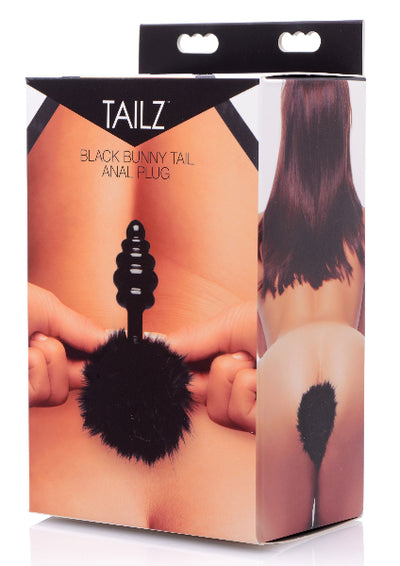 Tailz Black Bunny Tail Anal Plug - One Stop Adult Shop