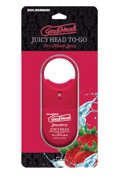 GoodHead Juicy Head Dry Mouth Spray To-Go Strawberry 9ml - One Stop Adult Shop