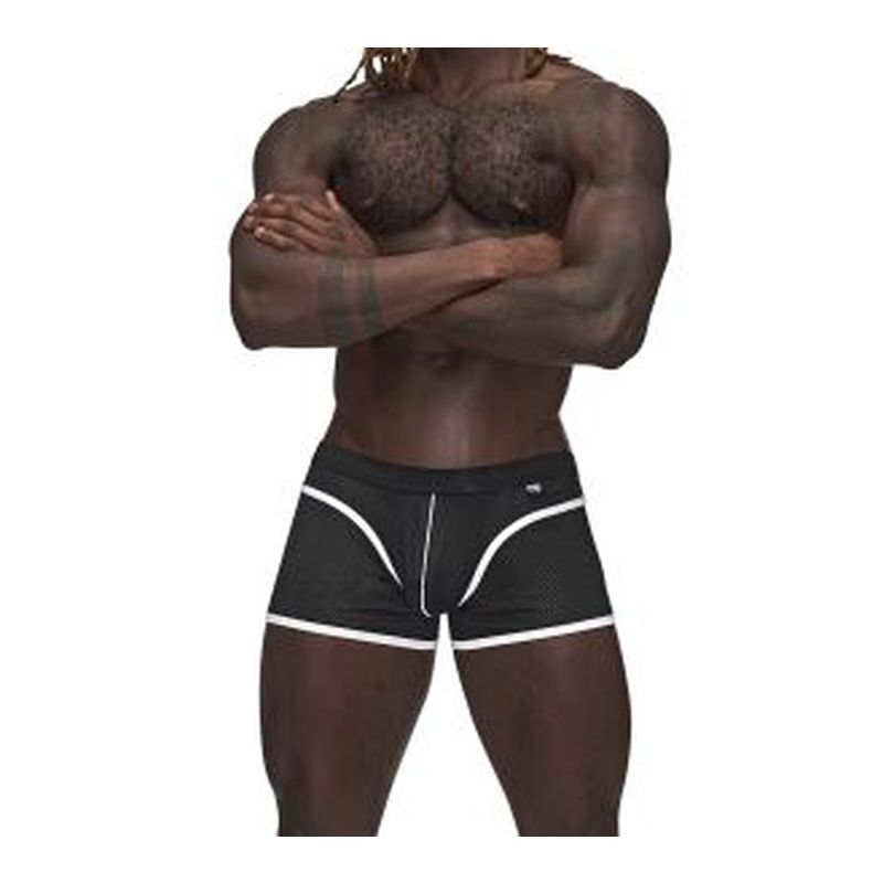 Male Power Sport Mesh Mini Short Black - One Stop Adult Shop