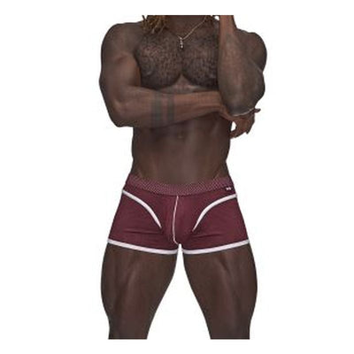 Male Power Sport Mesh Mini Short Burgundy - One Stop Adult Shop