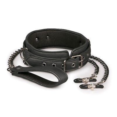 Collar With Nipple Chains - One Stop Adult Shop