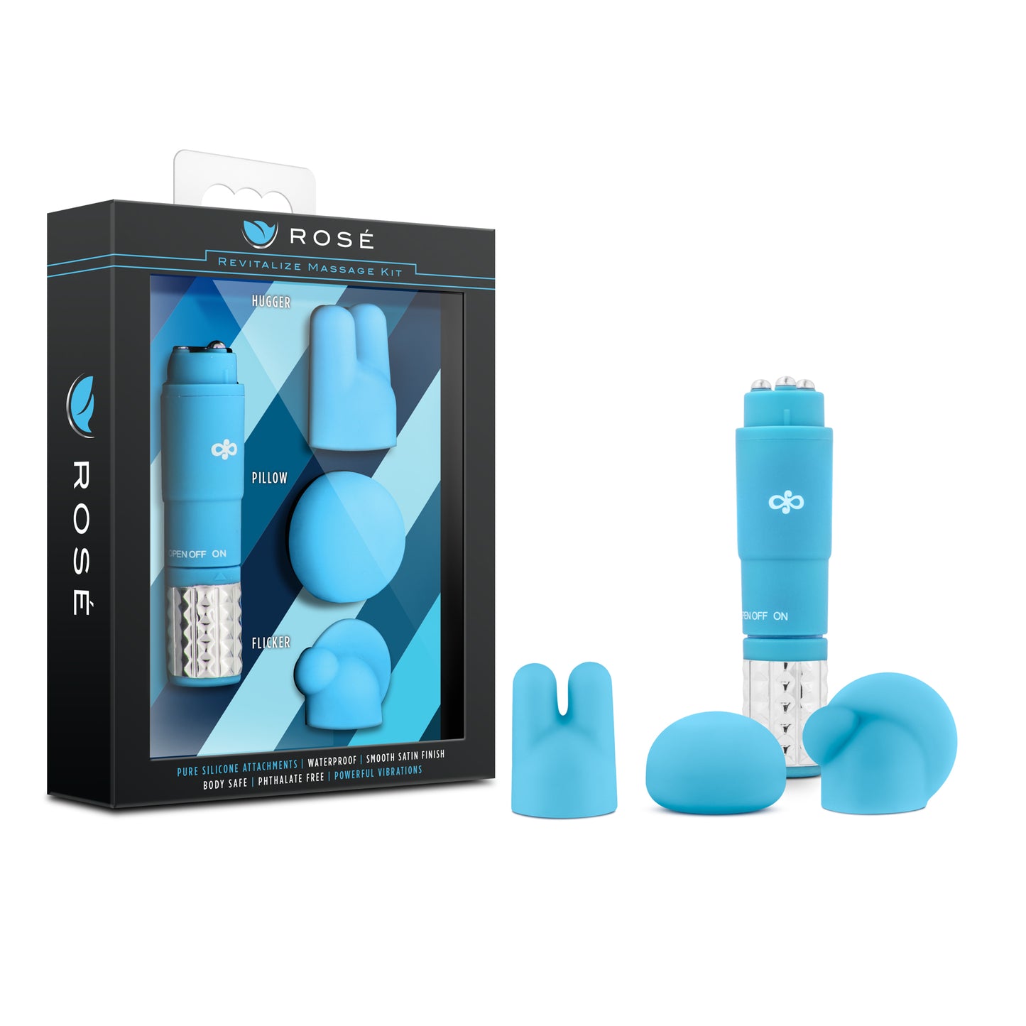 Rose Revitalize Massage Kit Blue - One Stop Adult Shop