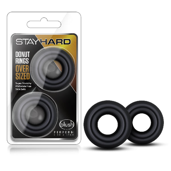 Stay Hard Donut Rings Oversized Black - One Stop Adult Shop
