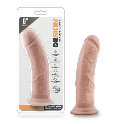 Dr Skin 8 Inch Cock With Suction Cup Vanilla - One Stop Adult Shop