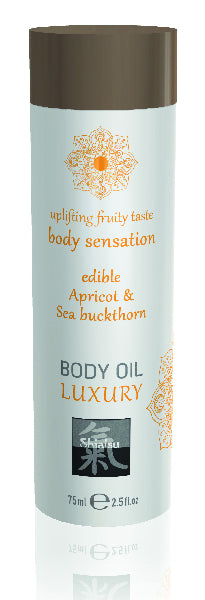 Shiatsu Luxury Body Oil Edible Apricot & Sea Buckthorn - One Stop Adult Shop