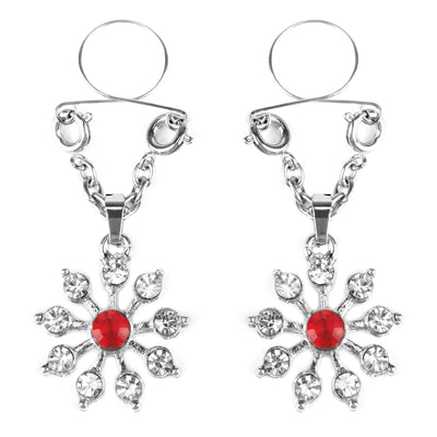 Ruby and Diamond Star Nipple Jewellery - One Stop Adult Shop