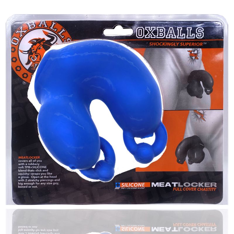 Meatlocker Chastity Sheath Police Blue - One Stop Adult Shop
