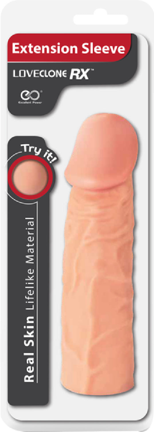 Loveclone RX 7" Extension Sleeve Flesh - One Stop Adult Shop
