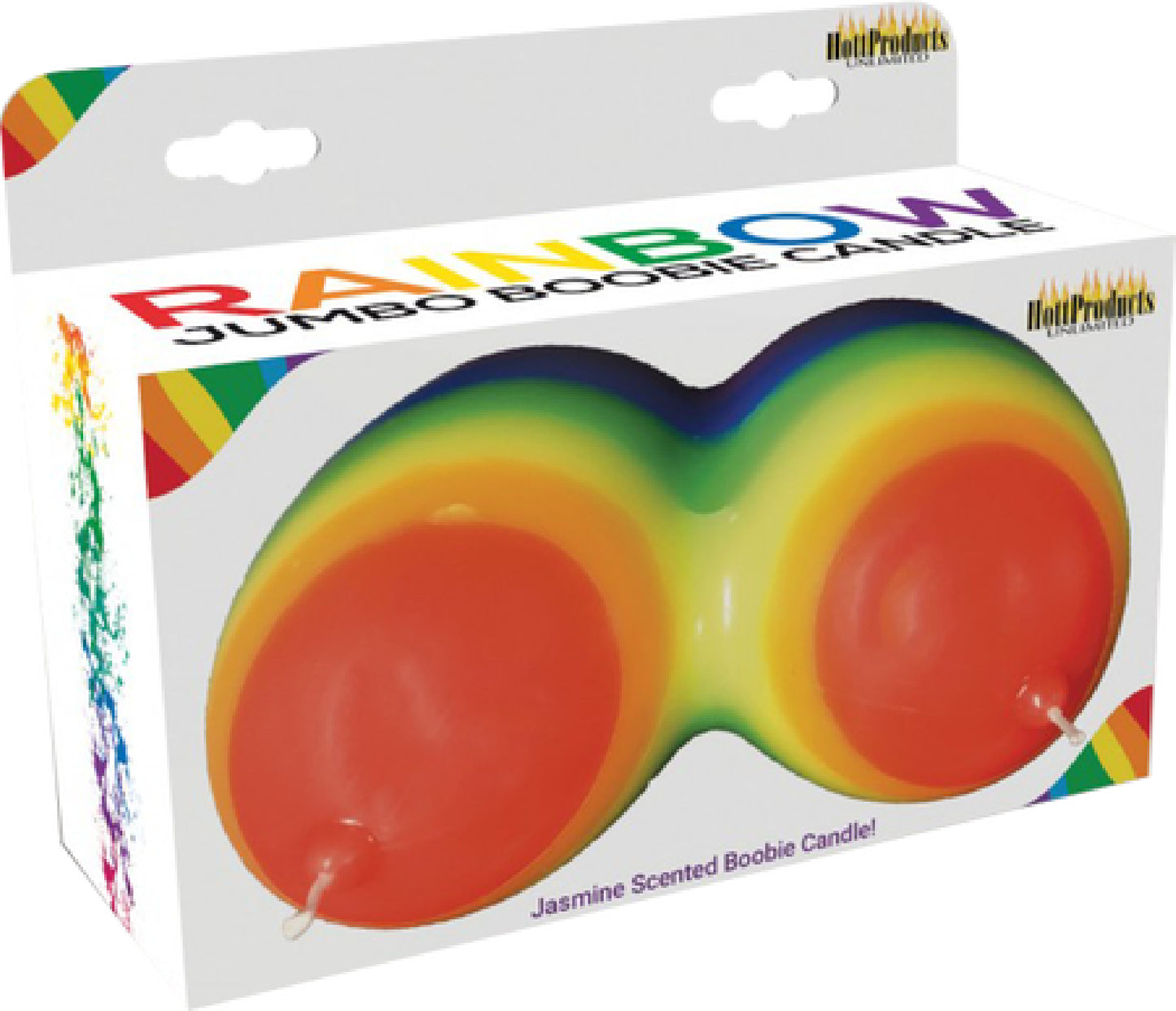 Rainbow Jumbow Boobie Candle - One Stop Adult Shop