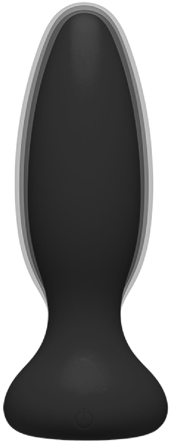 Vibe - Adventurous - Rechargeable Silicone Anal Plug With Remote (Black) - One Stop Adult Shop