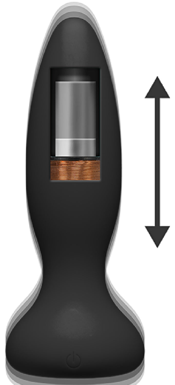 Thrust - Adventurous - Rechargeable Silicone Anal Plug With Remote (Black) - One Stop Adult Shop