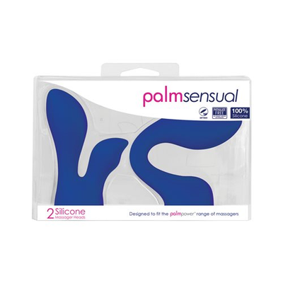 PALMSENSUAL Accessories - 2 Silicone Head â Blue - One Stop Adult Shop