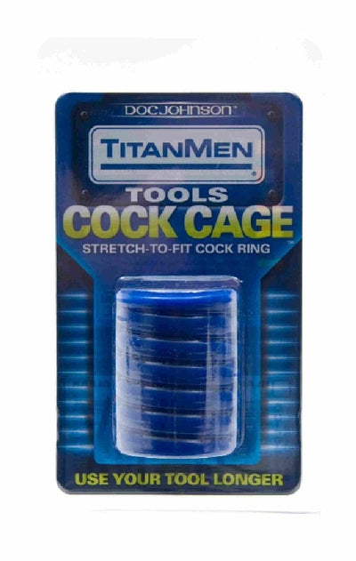 TitanMen Tools - Cock Cage Blue - One Stop Adult Shop