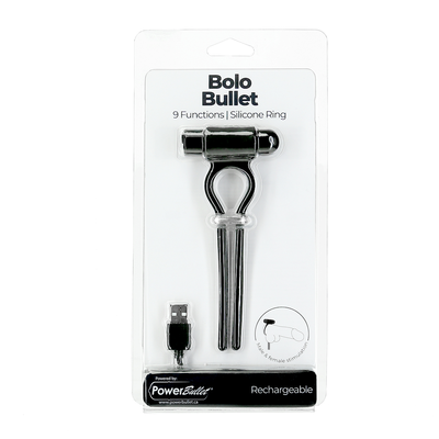 BOLO Adjustable Penis Ring with 2.5" Mini Pwer Bullet - One Stop Adult Shop
