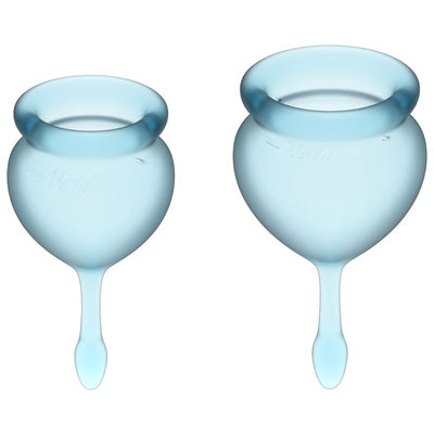 Feel Good Menstrual Cup  Light Blue 2pcs - One Stop Adult Shop