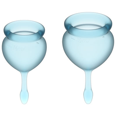 Feel Good Menstrual Cup Light Blue 2pcs - One Stop Adult Shop