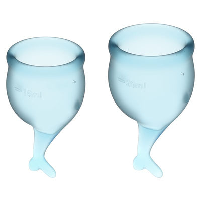 Feel Secure Menstrual Cup Light Blue 2pcs - One Stop Adult Shop