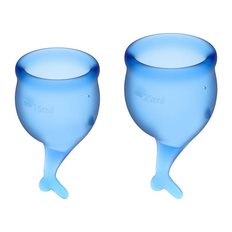 Feel Secure Menstrual Cup Dark Blue 2pcs - One Stop Adult Shop