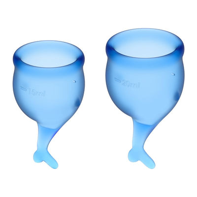 Feel Secure Menstrual Cup Dark Blue 2pcs - One Stop Adult Shop