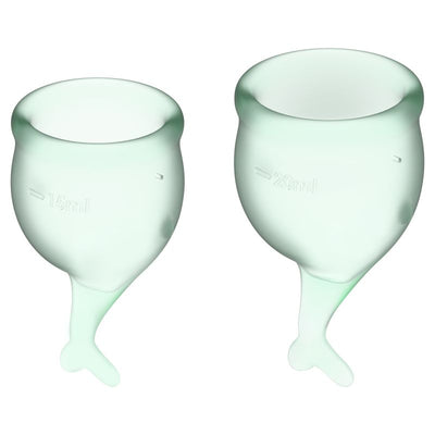 Feel Secure Menstrual Cup Light Green 2pcs - One Stop Adult Shop