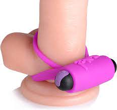 Bang! - Silicone Cock Ring & Bullet w/RC (Purple) - One Stop Adult Shop
