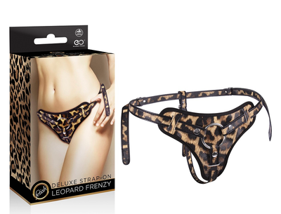 Leopard Frenzy Deluxe Strap On Harness - One Stop Adult Shop