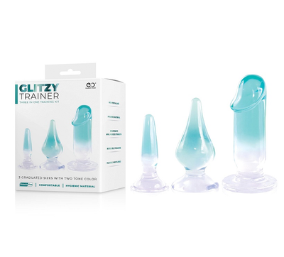 Glitzy Trainer 3 In 1 Dong Mixed Set Blue - One Stop Adult Shop