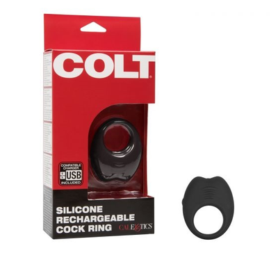 Colt Silicone Rechargeable Cock Ring - Black - One Stop Adult Shop