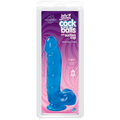 Cock And Balls With Suction Cup Sapphire - One Stop Adult Shop
