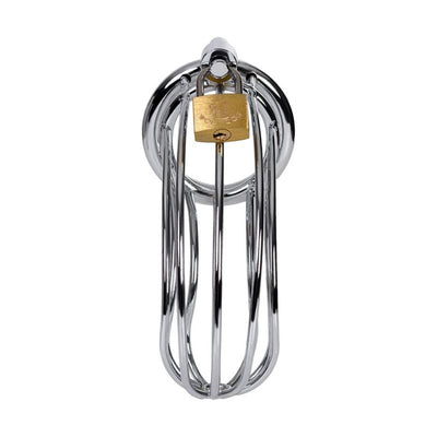 Silver Metal Birdcage Cock Cage - One Stop Adult Shop