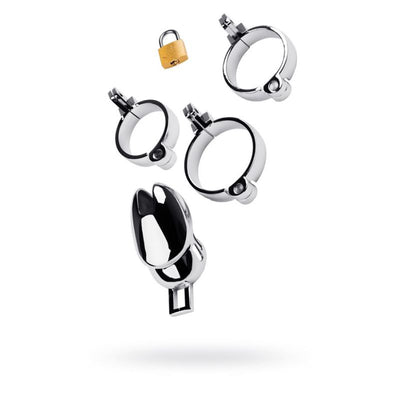 Silver Metal Chastity Cage Adjustable - One Stop Adult Shop