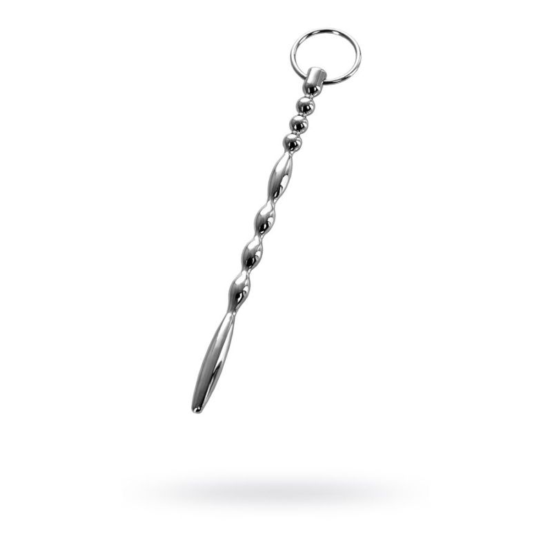 Silver Metal Urethral Plug w Ring - One Stop Adult Shop