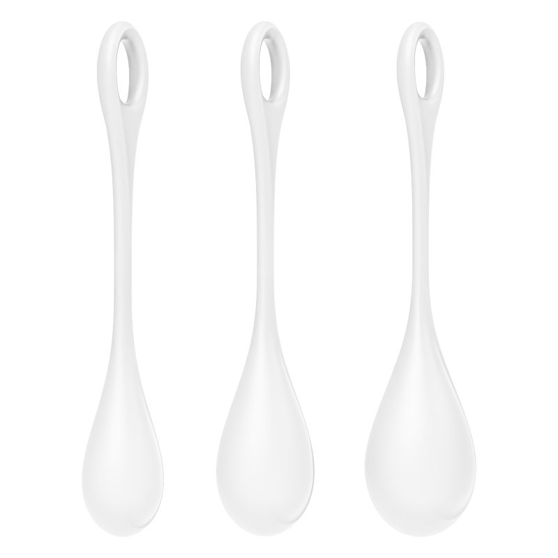 Satisfyer Yoni Power Balls 1 White 3 Pc Set - One Stop Adult Shop