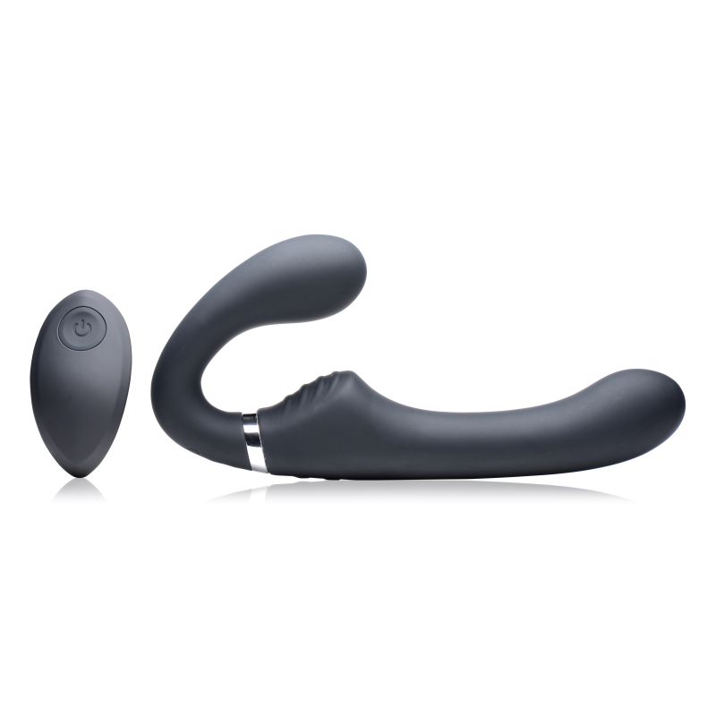 Mighty Rider 10X Strapless Strap-On Black w Remote - One Stop Adult Shop