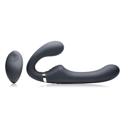 Mighty Rider 10X Strapless Strap-On Black w Remote - One Stop Adult Shop