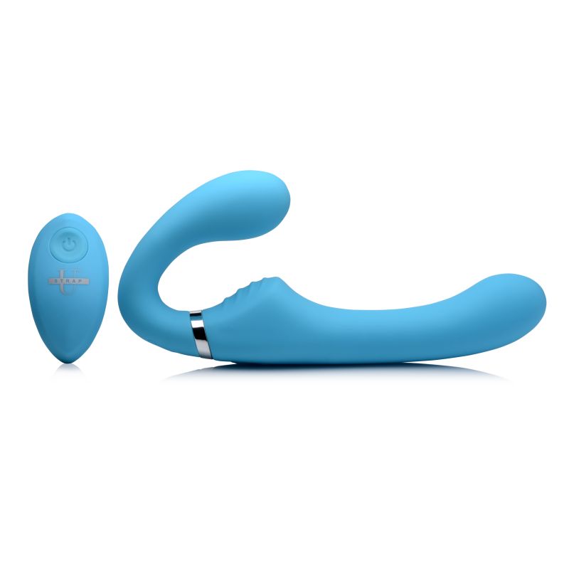 Mighty Rider 10X Strapless Strap-On Blue w Remote - One Stop Adult Shop