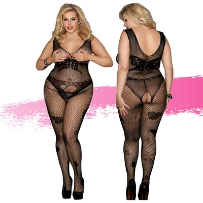 Ashella Lingerie - Mikayla Bodystocking Queen Size - One Stop Adult Shop
