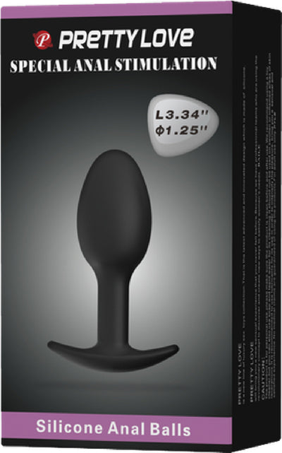 Silicone Anal Balls 3.34" (Black) - One Stop Adult Shop
