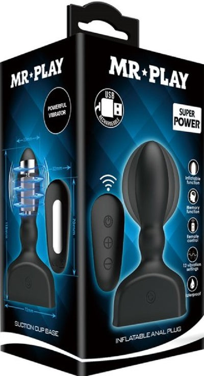 Inflatable Anal Plug (Black) - One Stop Adult Shop