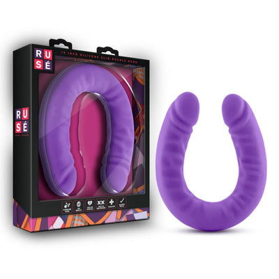 Ruse Silicone Slim 18in Purple Double Dong - One Stop Adult Shop