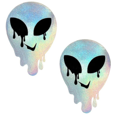 Holographic Melty Alien Pasties - One Stop Adult Shop