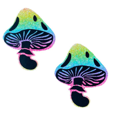 Rainbow Blacklight Glitter Toadstool Pasties - One Stop Adult Shop