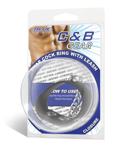 Snap Cock Ring With Leash - One Stop Adult Shop