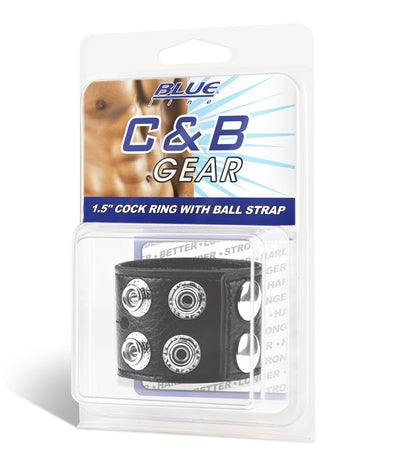 C & B Gear - 1.5" Cock Ring With Ball Strap - One Stop Adult Shop