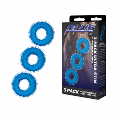 3-Pack Ultra-Stim Stretch Cock Rings - One Stop Adult Shop