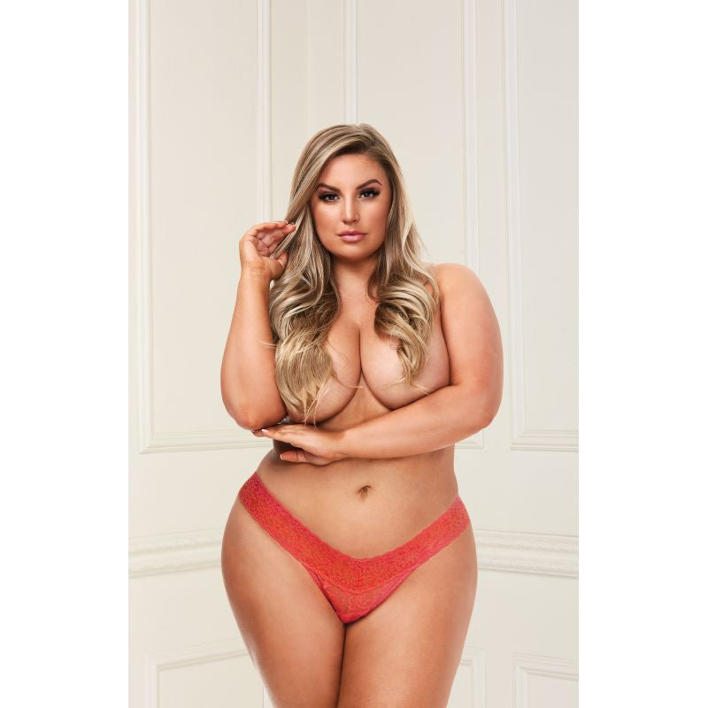 Low Rise Lace Thong Neon Blue - One Stop Adult Shop