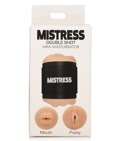 Mistress Double Shot Mini Masturbators Mouth & Pussy Light Tone - One Stop Adult Shop