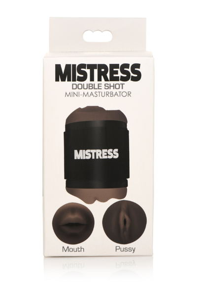 Mistress Double Shot Mini Masturbators Mouth & Pussy Dark Tone - One Stop Adult Shop