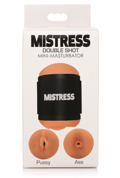 Mistress Double Shot Mini Masturbators Pussy & Ass Medium Tone - One Stop Adult Shop